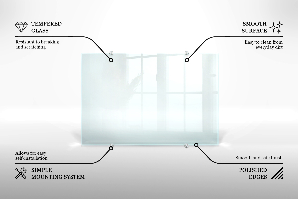 Pannello cucina paraschizzi trasparente 140x70 cm