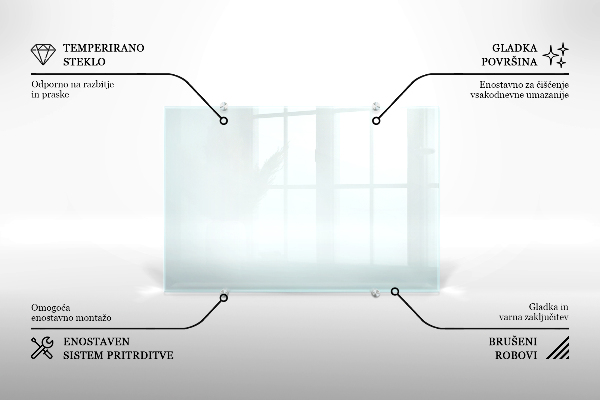 Pannello paraschizzi cucina trasparente 60x40 cm