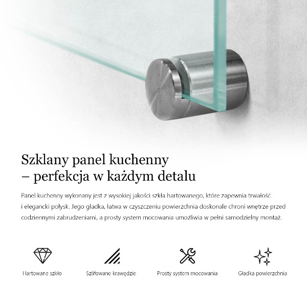 Trasparente pannello paraschizzi cucina 60x60 cm