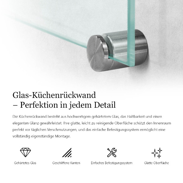 Trasparente pannello paraschizzi cucina 60x60 cm