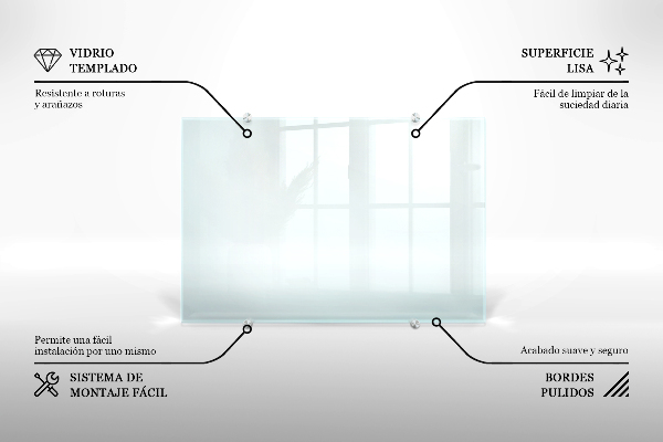 Trasparente pannello paraschizzi cucina 60x60 cm
