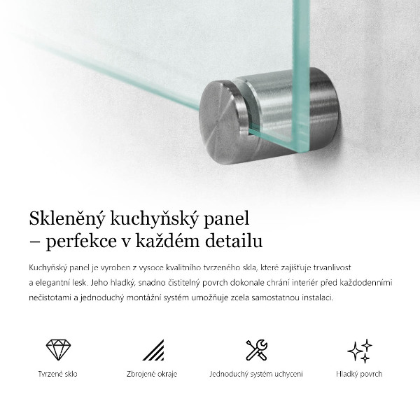 Rivestimento parete cucina trasparente 80x60 cm