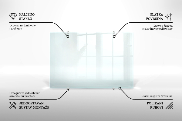 Rivestimento parete cucina trasparente 80x60 cm