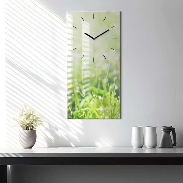 Orologio verticale Erba verde