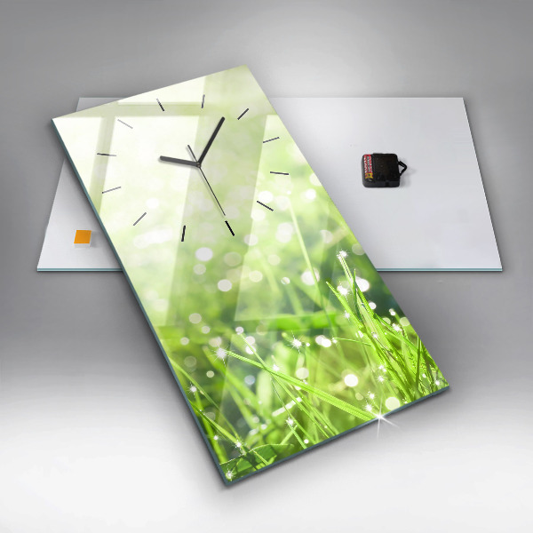 Orologio verticale Erba verde