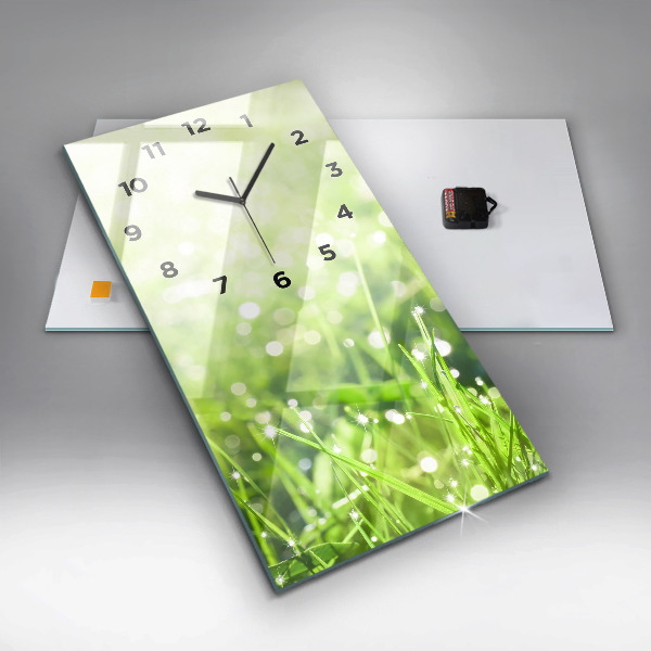 Orologio verticale Erba verde