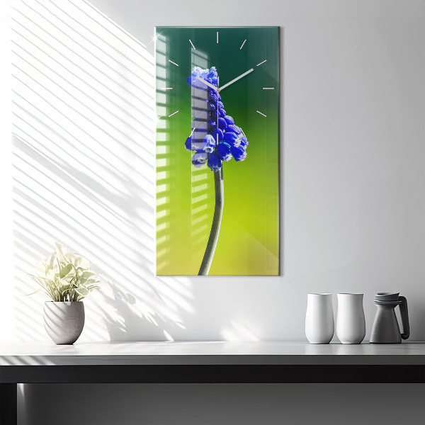 Orologio verticale Fiori blu