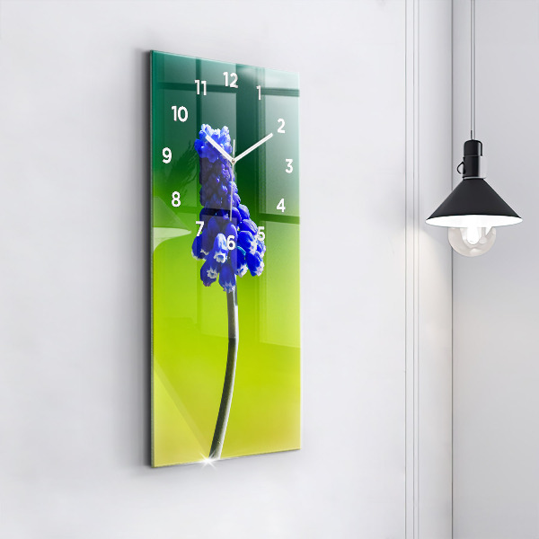 Orologio verticale Fiori blu