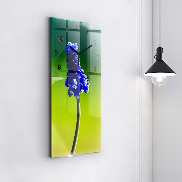 Orologio verticale Fiori blu