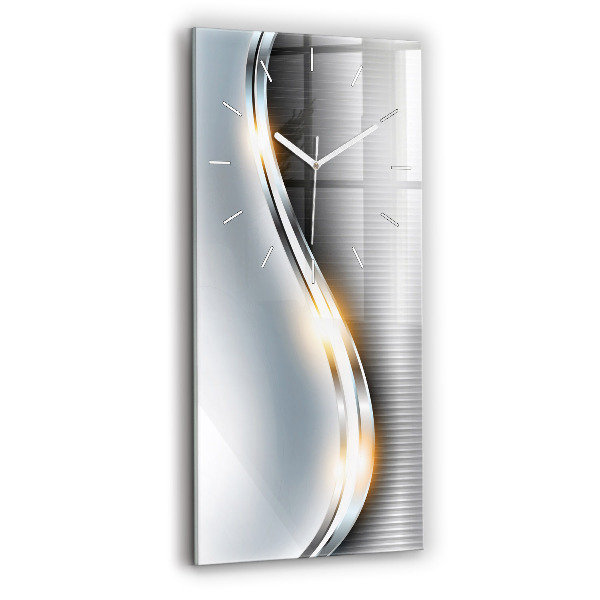 Orologio verticale in vetro Astrazione metallica