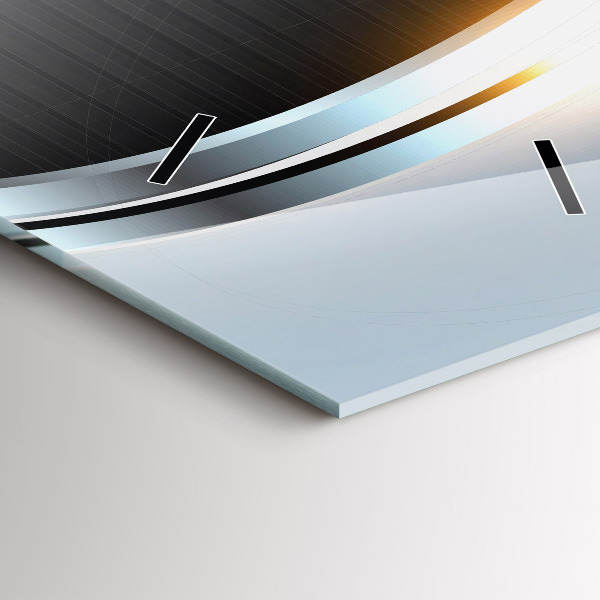 Orologio verticale in vetro Astrazione metallica