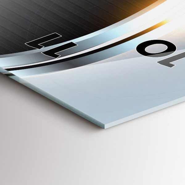 Orologio verticale in vetro Astrazione metallica