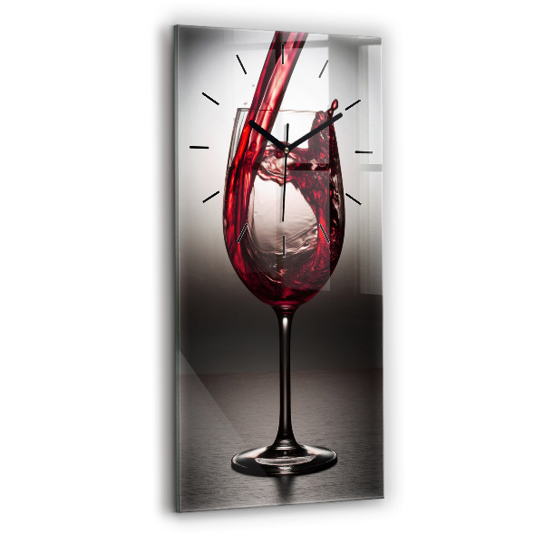 Orologio verticale Bicchiere di vino