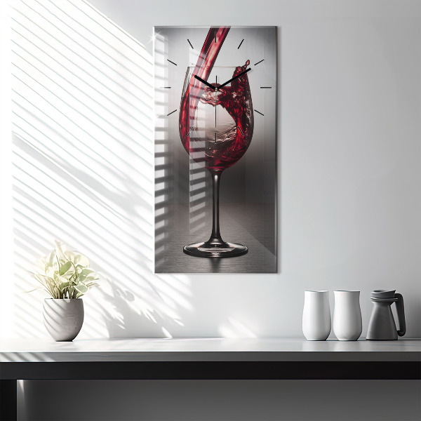 Orologio verticale Bicchiere di vino