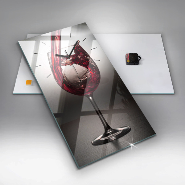 Orologio verticale Bicchiere di vino