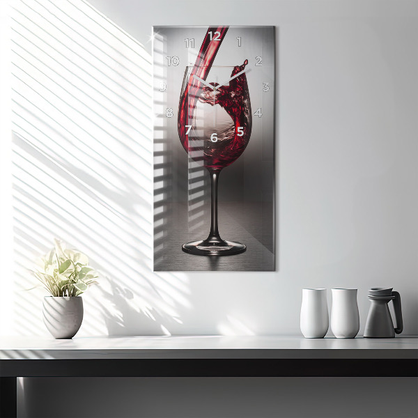 Orologio verticale Bicchiere di vino