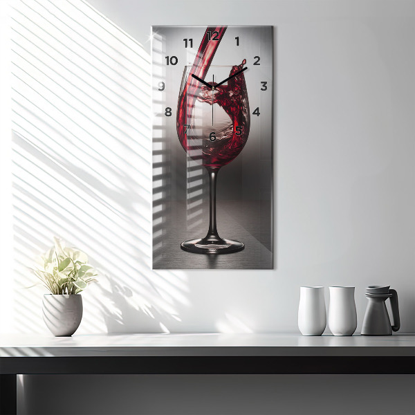 Orologio verticale Bicchiere di vino