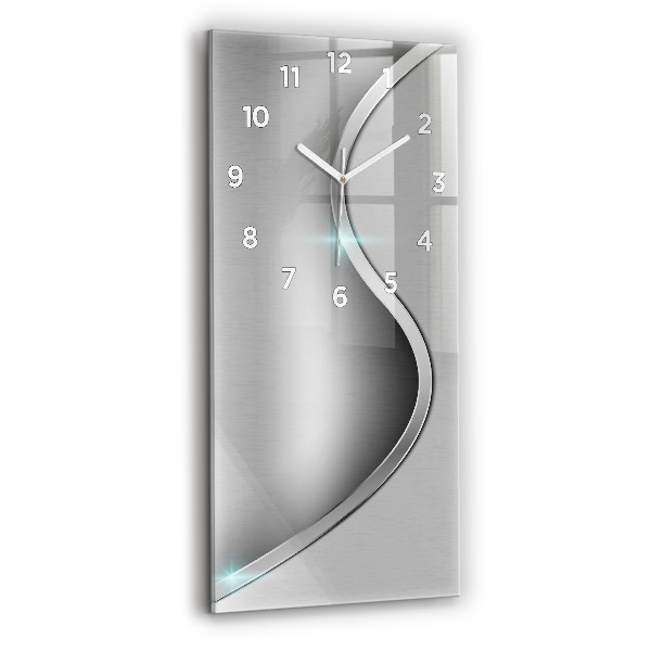 Orologio verticale Astrazione di metallo grigio