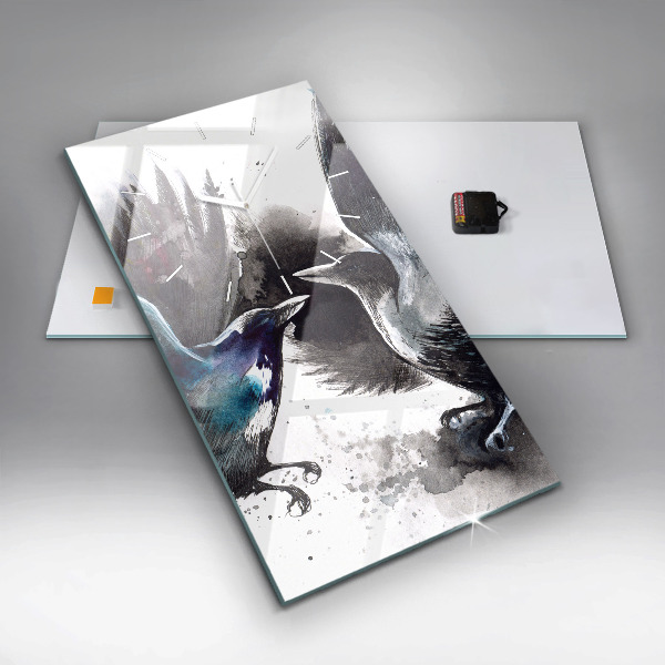 Orologio verticale Uccelli dipinti