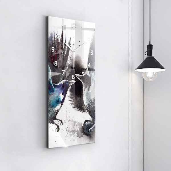 Orologio verticale Uccelli dipinti