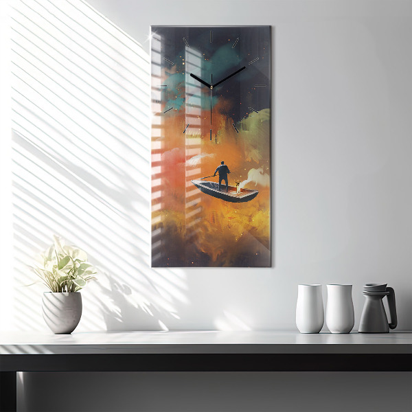 Orologio verticale Pittura astratta