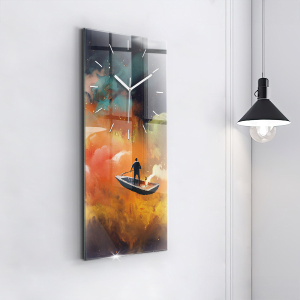 Orologio verticale Pittura astratta