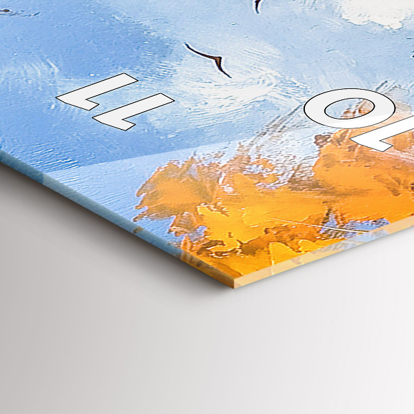 Orologio verticale Paesaggio autunnale con un fiume