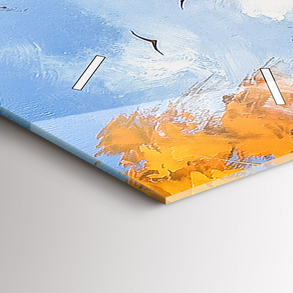 Orologio verticale Paesaggio autunnale con un fiume