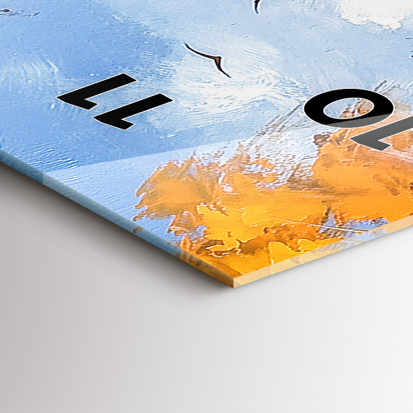 Orologio verticale Paesaggio autunnale con un fiume