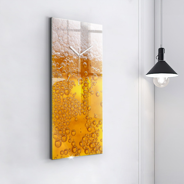 Orologio verticale in vetro Birra con schiuma