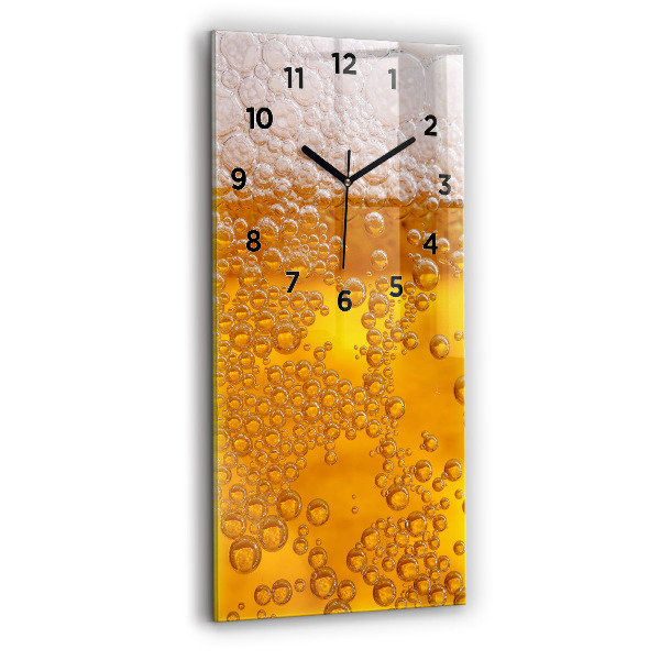 Orologio verticale in vetro Birra con schiuma