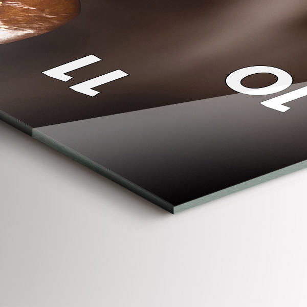 Orologio verticale in vetro Caffè caldo