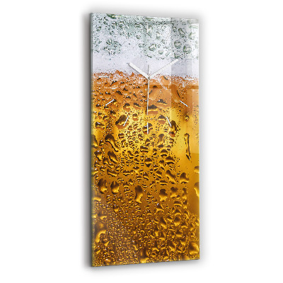 Orologio verticale in vetro Un boccale di birra