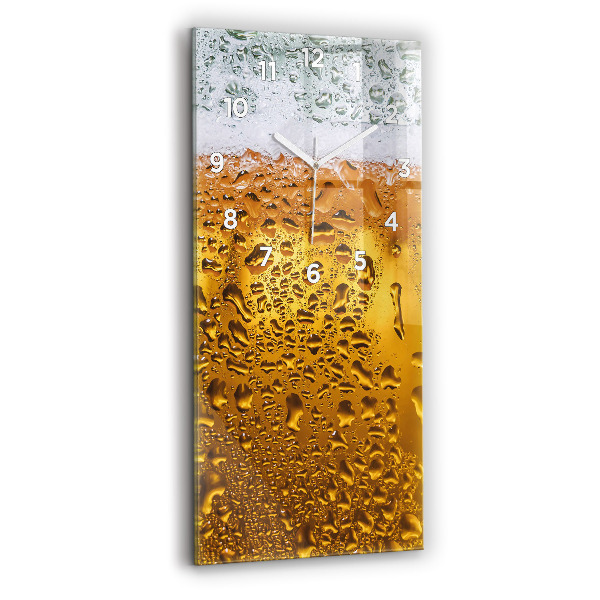 Orologio verticale in vetro Un boccale di birra