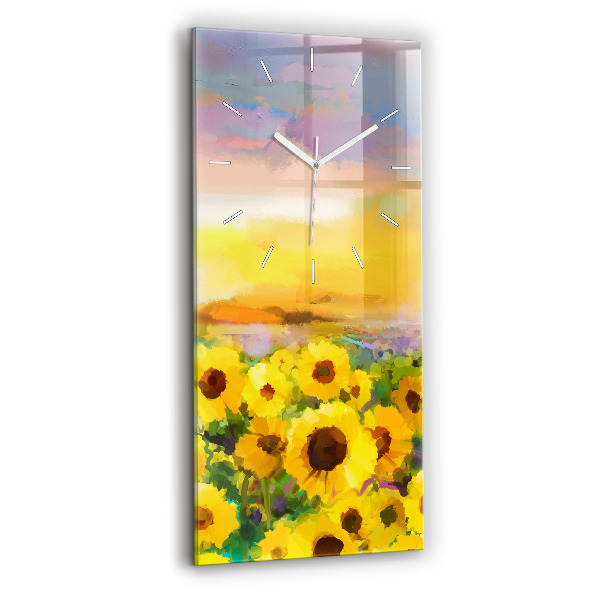 Orologio verticale Campo di girasoli