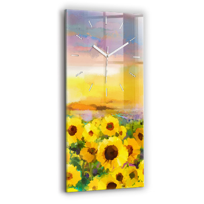 Orologio verticale Campo di girasoli