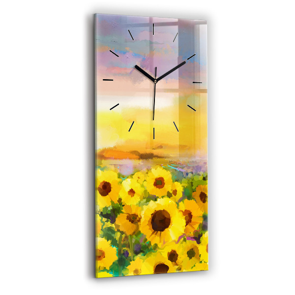 Orologio verticale Campo di girasoli