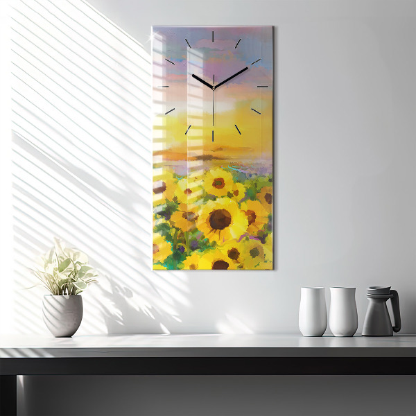 Orologio verticale Campo di girasoli