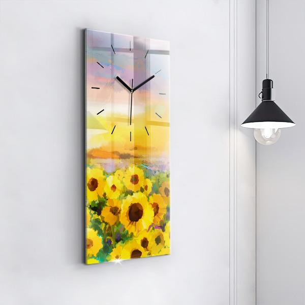 Orologio verticale Campo di girasoli