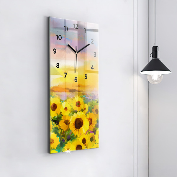 Orologio verticale Campo di girasoli
