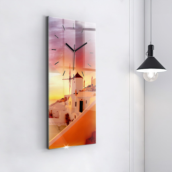 Orologio verticale Vecchio mulino a vento a Santorini