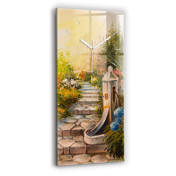 Orologio verticale Composizione dell'olio nella foresta