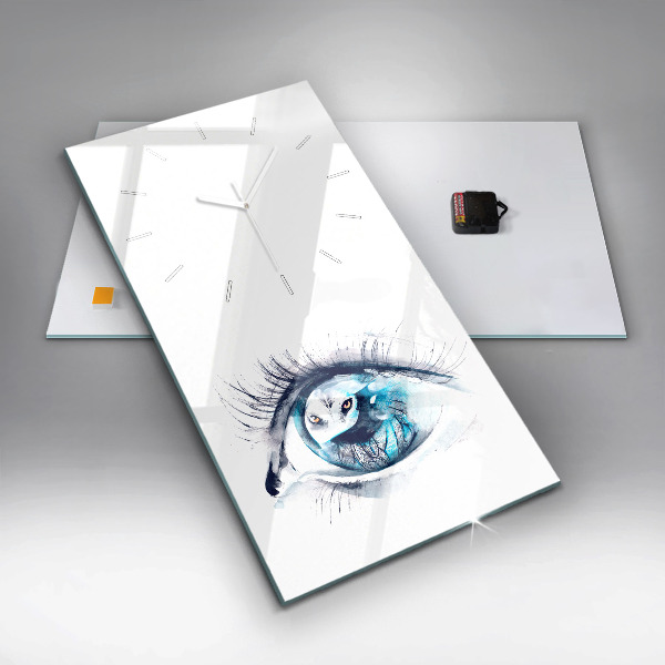 Orologio verticale Illustrazione dell'occhio del lupo