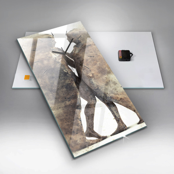 Orologio verticale Persone astratte sabbia