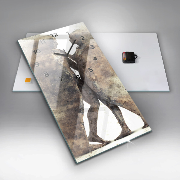 Orologio verticale Persone astratte sabbia