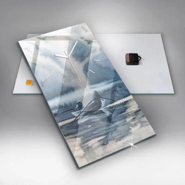 Orologio verticale Lago invernale Łódka