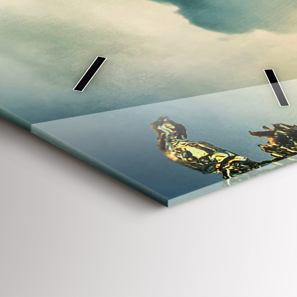 Orologio verticale Prospettiva del tramonto delle onde