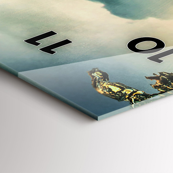 Orologio verticale Prospettiva del tramonto delle onde