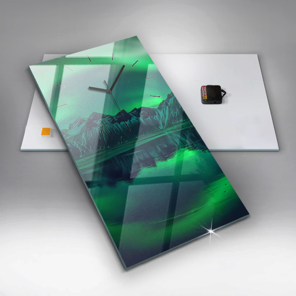 Orologio verticale aurora boreale