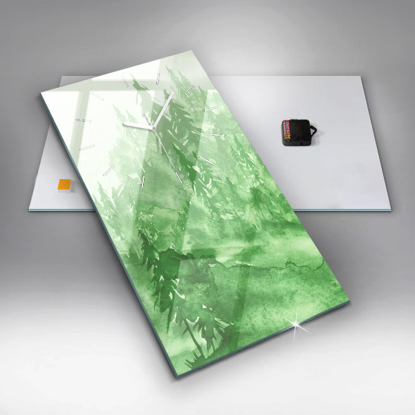 Orologio verticale Dipingere la foresta verde